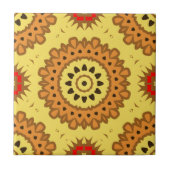 Yellow Black Red Ethnic Talavera Pattern Tegeltje (Voorkant)