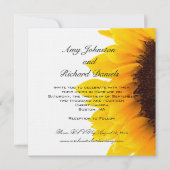 Yellow Black Sunflower Weduwinguitnodiging Kaart (Voorkant)