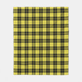 Yellow Black Tartan Patroon Fleece Deken (Voorkant)