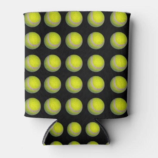 Yellow Black Tennis Ball Pattern; Blikjeskoeler (Voorkant)