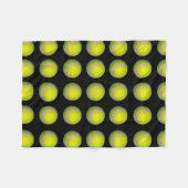 Yellow Black Tennis Ball Pattern; Fleece Deken (Voorkant (Horizontaal))