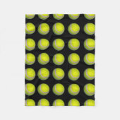 Yellow Black Tennis Ball Pattern; Fleece Deken (Voorkant)