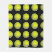 Yellow Black Tennis Ball Pattern; Fleece Deken (Voorkant)