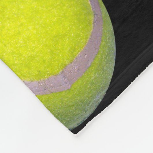 Yellow Black Tennis Ball Pattern; Fleece Deken (Hoek)