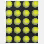 Yellow Black Tennis Ball Pattern; Fleece Deken (Voorkant)