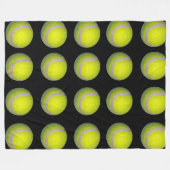 Yellow Black Tennis Ball Pattern; Fleece Deken (Voorkant (Horizontaal))