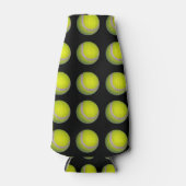 Yellow Black Tennis Ball Pattern; Flesjeskoeler (Voorkant)