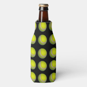 Yellow Black Tennis Ball Pattern; Flesjeskoeler