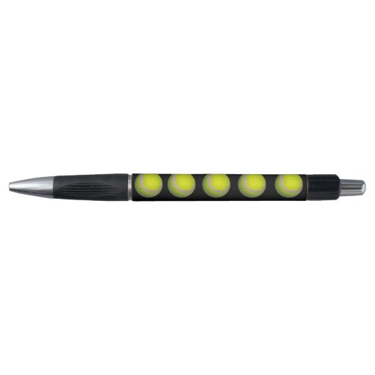 Yellow Black Tennis Ball Pattern; Pen (Voorkant)