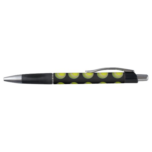 Yellow Black Tennis Ball Pattern; Pen (Bovenkant)