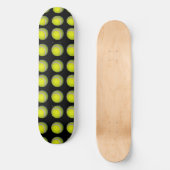 Yellow Black Tennis Ball Pattern; Persoonlijk Skateboard (Voorkant)