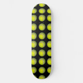 Yellow Black Tennis Ball Pattern; Persoonlijk Skateboard (Voorkant)