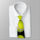 Yellow Black Tennis Ball Pattern; Stropdas (Gebonden)