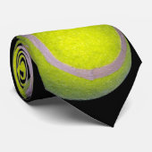 Yellow Black Tennis Ball Pattern; Stropdas (Opgerold)