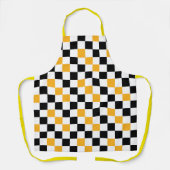 Yellow Black White Checkered Pattern Design  Schort (Voorkant)