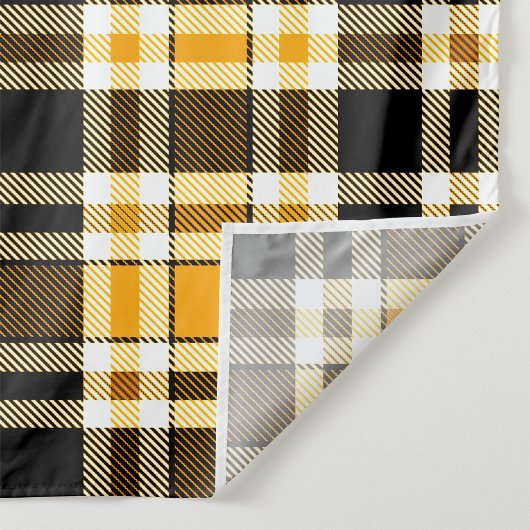 Yellow Black White Flannel Tartan Pattern Design  Wandkleed