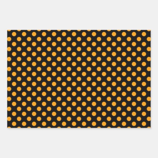Yellow, Black & White Stripes & Polka Dots Bold Inpakpapier Vel (Voorkant 3)
