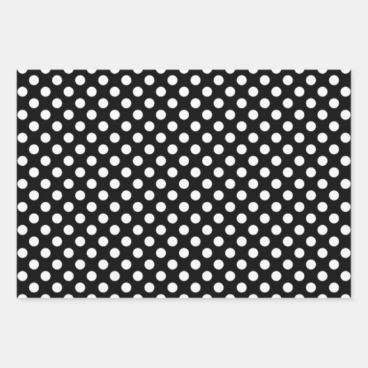 Yellow, Black & White Stripes & Polka Dots Bold Inpakpapier Vel