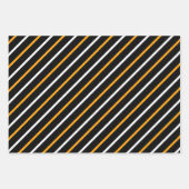 Yellow, Black & White Stripes & Polka Dots Bold Inpakpapier Vel (Voorkant)