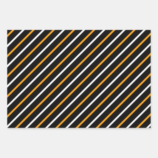 Yellow, Black & White Stripes & Polka Dots Bold Inpakpapier Vel (Voorkant)