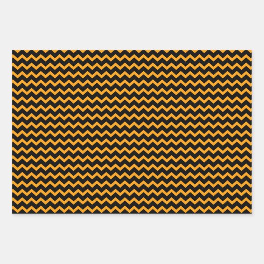 Yellow & Black Zigzag Chevron Playful & Bold Inpakpapier Vel (Voorkant)