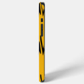 Yellow Black Zigzag Pattern iPhone Hoesje (Linkerkant)