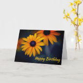 Yellow Blackeyed Susan Garden Flower Birthday Kaar Kaart (Gele Bloem)