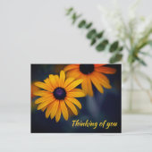 Yellow Blackeyed Susan Garden Flower die je mist Briefkaart (Staand voorkant)