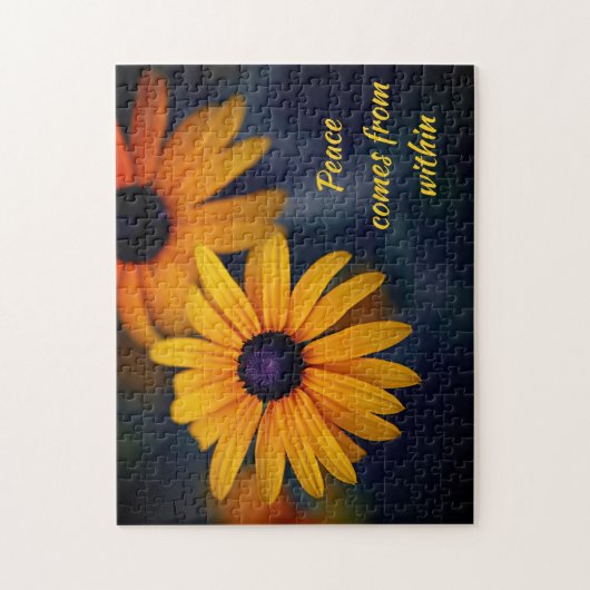 Yellow Blackeyed Susan Garden Flower Motivatie Legpuzzel (Verticaal)