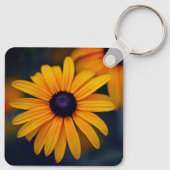 Yellow Blackeyed Susan Garden Flower Motivatie Sleutelhanger (Achterkant)