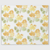 Yellow Bloom Matte Wrapping Paper Cadeaupapier (Vlak)