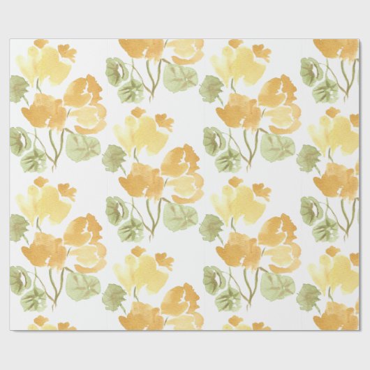 Yellow Bloom Matte Wrapping Paper Cadeaupapier (Vlak)