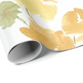 Yellow Bloom Matte Wrapping Paper Cadeaupapier (Rol Hoek)