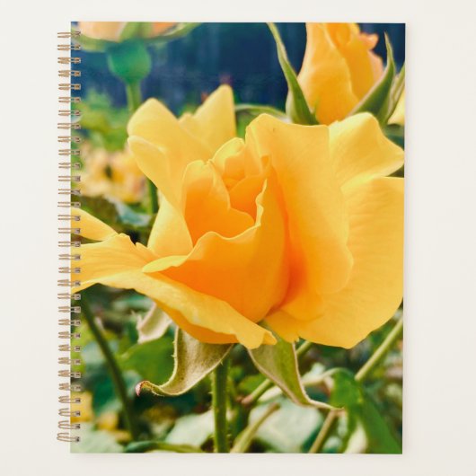Yellow Bloom Spiral Planner (Voorkant)