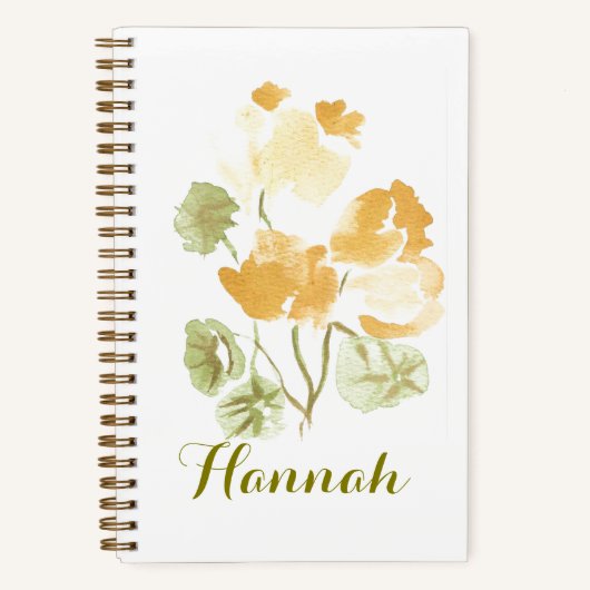 Yellow Blooms Spiral Notebook Notitieboek (Voorkant)