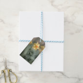 Yellow Blossom Daffodil Natuur Foto Cadeaulabel (Met Touw)