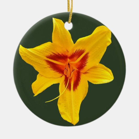 Yellow Blossom foto Keramisch Ornament (Voorkant)