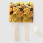 "Yellow Blossom Hand Fans Handwaaier (Voorkant en achterkant)