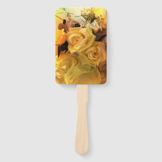 "Yellow Blossom Hand Fans Handwaaier (Voorkant)