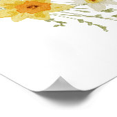 Yellow Blossoms and Bows Baby shower Welkomstbord Poster (Hoek)