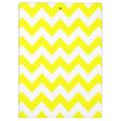 Yellow Blue Bold Chevron Klembord (Achterkant)