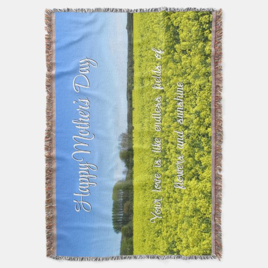 Yellow & Blue Country Bliss - Aangepaste Moederdag Deken (Voorkant Verticaal)