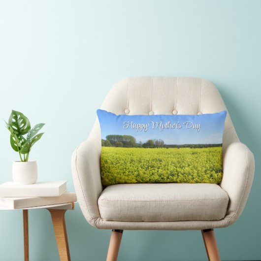 Yellow & Blue Country Bliss - Aangepaste Moederdag Kussen (Stoel)