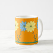 Yellow & Blue Daisy Flowers Custom Mugs Koffiemok (Voorkant rechts)