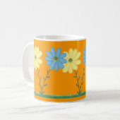 Yellow & Blue Daisy Flowers Custom Mugs Koffiemok (Voorkant links)