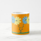 Yellow & Blue Daisy Flowers Custom Mugs Koffiemok (Center)