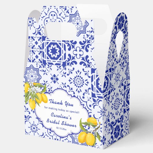Yellow Blue Lemon Main Squeeze Vrijgezellenfeest Bedankdoosjes (Geopend)