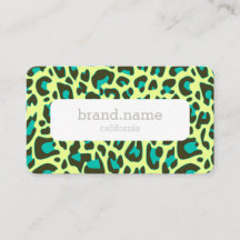 Yellow Blue leopard Skin Animal Print Patroon