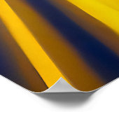 Yellow Blue Neon Cyberpunk Abstract Light Trails Poster (Hoek)