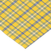 Yellow Blue Plaid Classic Pattern Table Runner Korte Tafelloper (Hoek)